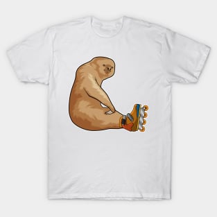 Sloth as Inline skater with Inline skates T-Shirt